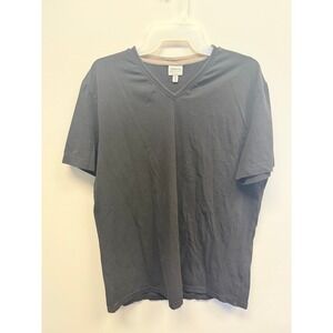 Armani Collezioni Mens V-Neck T-Shirt black XXL (read XL) Short Sleeve